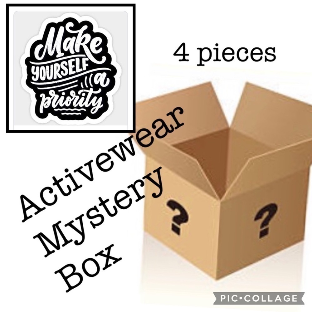 Activewear Mystery Box 4 Piece Sports Bra Leggings Workout Top New